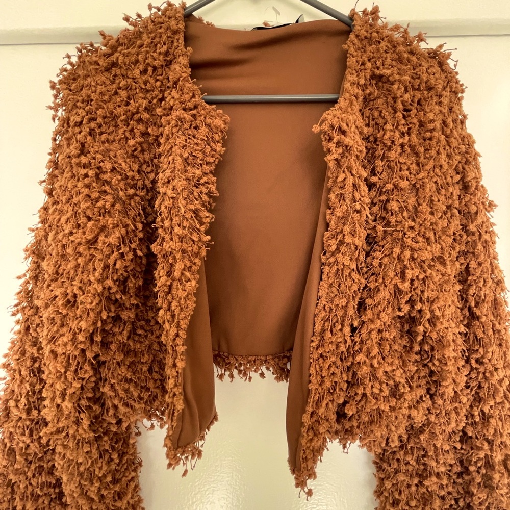 Copper cropped jacket by LUSH size small
